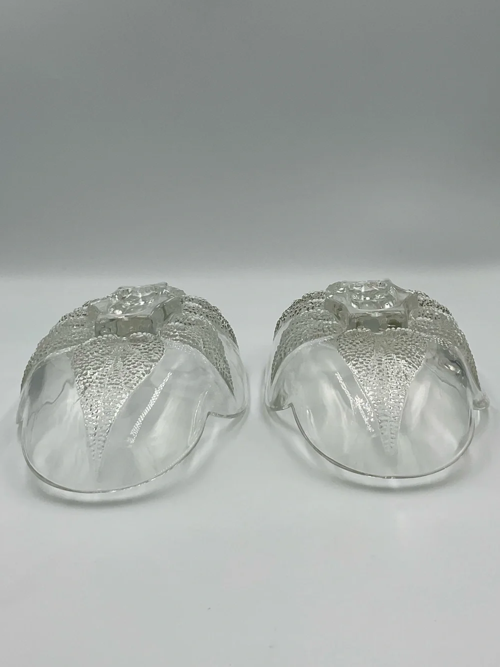Vintage Anchor Hocking “Renaissance” Clear Relish Dishes Set of 2
